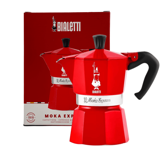 Kawiarka Bialetti Moka Express Nutcracker 3 filiżanki - Czerwona